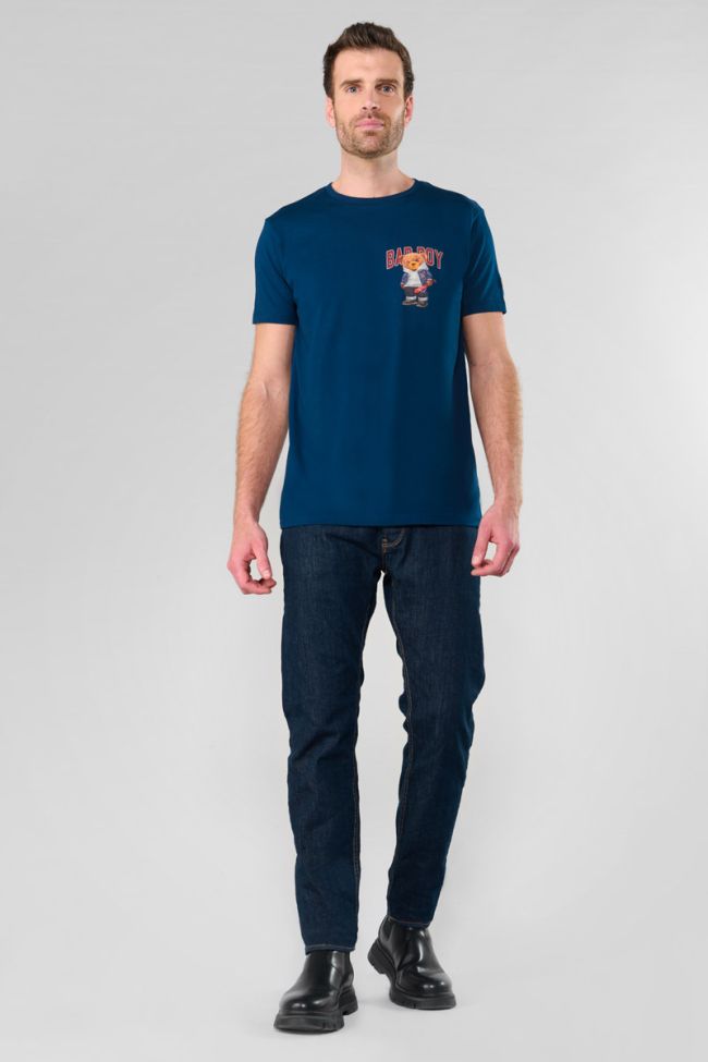 Kenta navy blue printed T-shirt