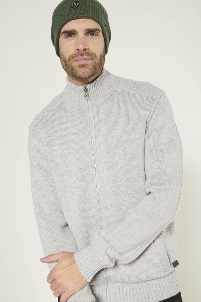 Laya grey zipped cardigan