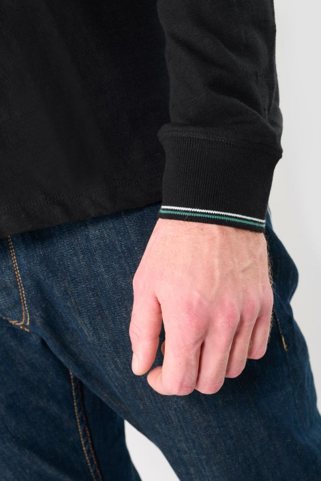 Romes long-sleeve polo shirt black