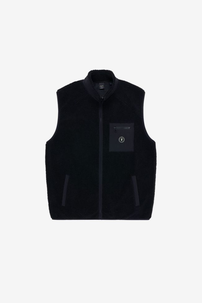 Rudy black two-ply sleeveless jacket