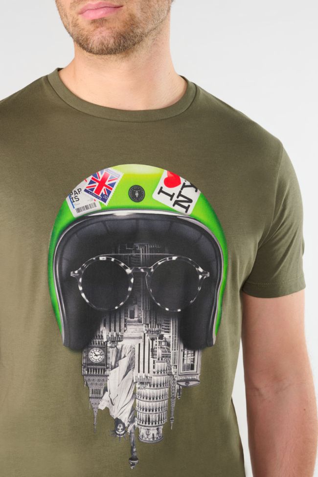 Wenby khaki printed T-shirt