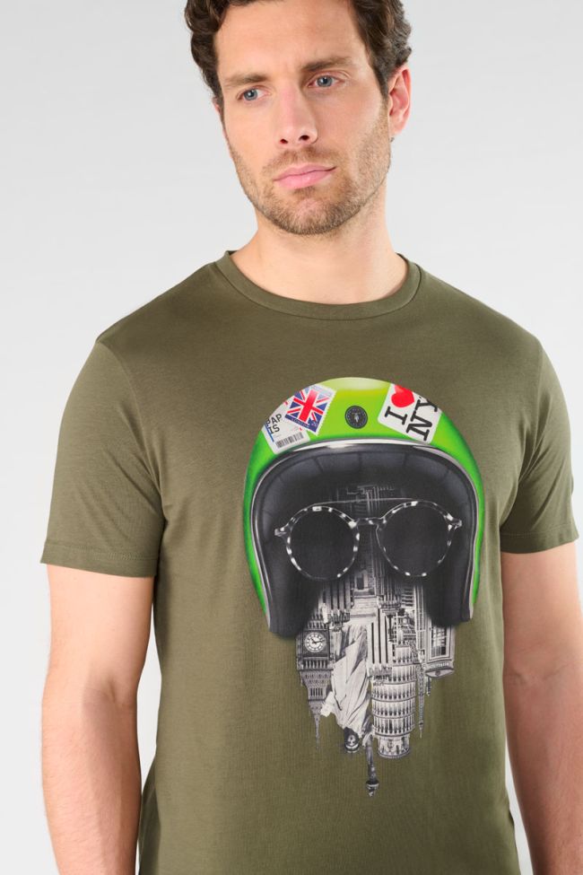 Wenby khaki printed T-shirt