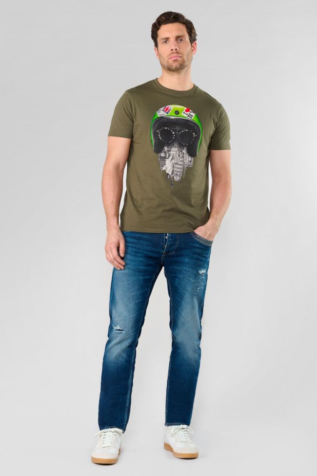 Wenby khaki printed T-shirt