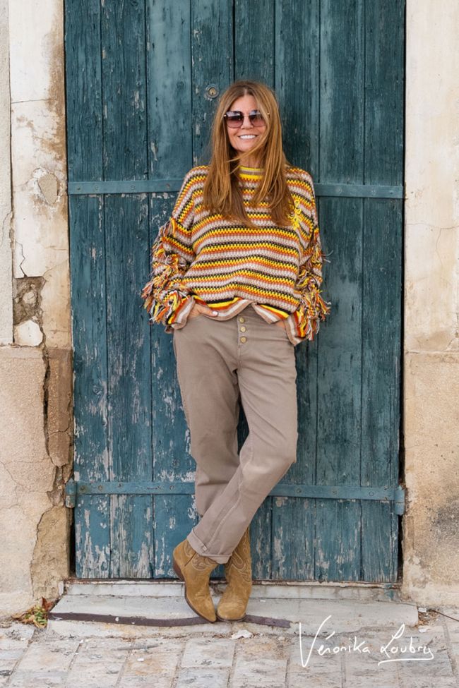 James 400/60 girlfriend by Véronika Loubry high-waisted brown jeans