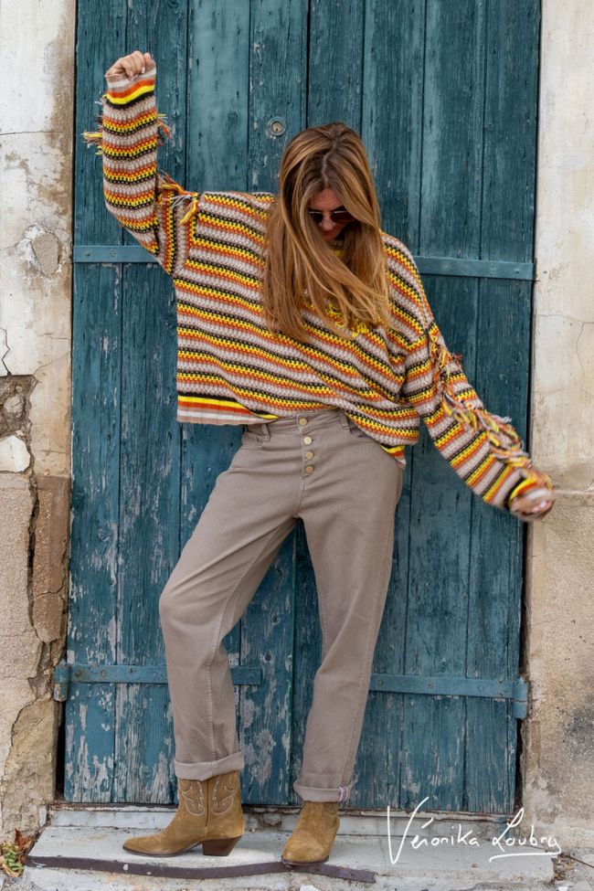 James 400/60 girlfriend by Véronika Loubry high-waisted brown jeans