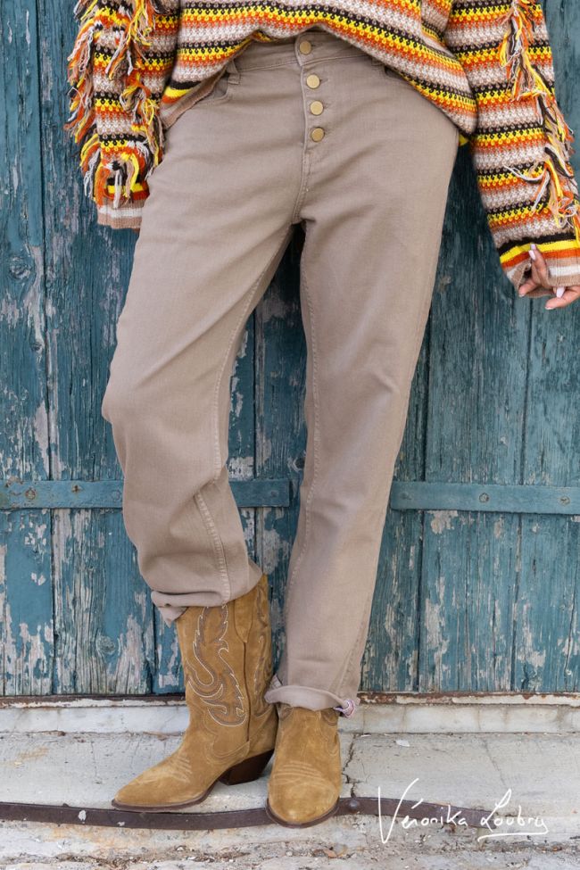 James 400/60 girlfriend by Véronika Loubry high-waisted brown jeans