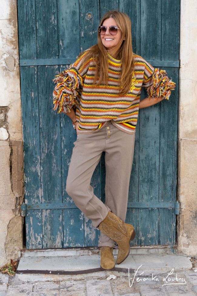 James 400/60 girlfriend by Véronika Loubry high-waisted brown jeans