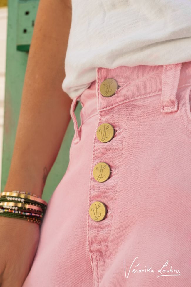 James 400/60 girlfriend by Véronika Loubry high waist jeans pink