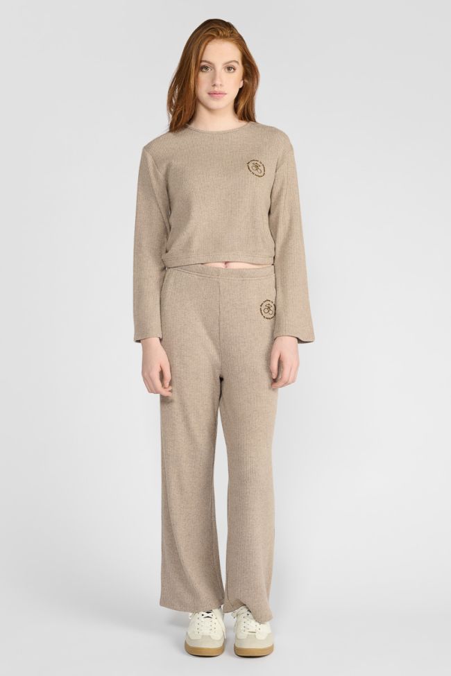 Arizegi pants in beige knitwear