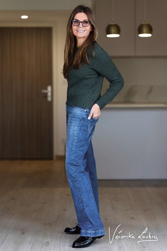 Irina wide leg by Véronika Loubry high-waisted jeans blue N°3