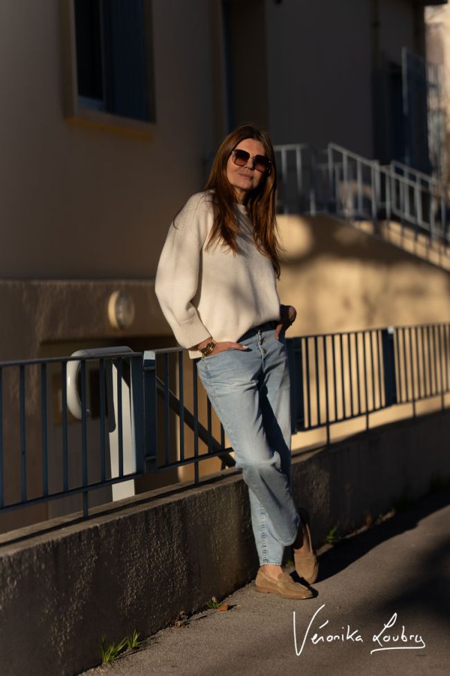 James 400/60 girlfriend by Véronika Loubry high-waisted jeans blue N°5