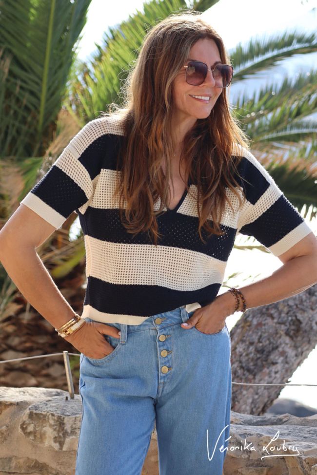 James 400/60 girlfriend by Véronika Loubry jeans taille haute en tencel bleu