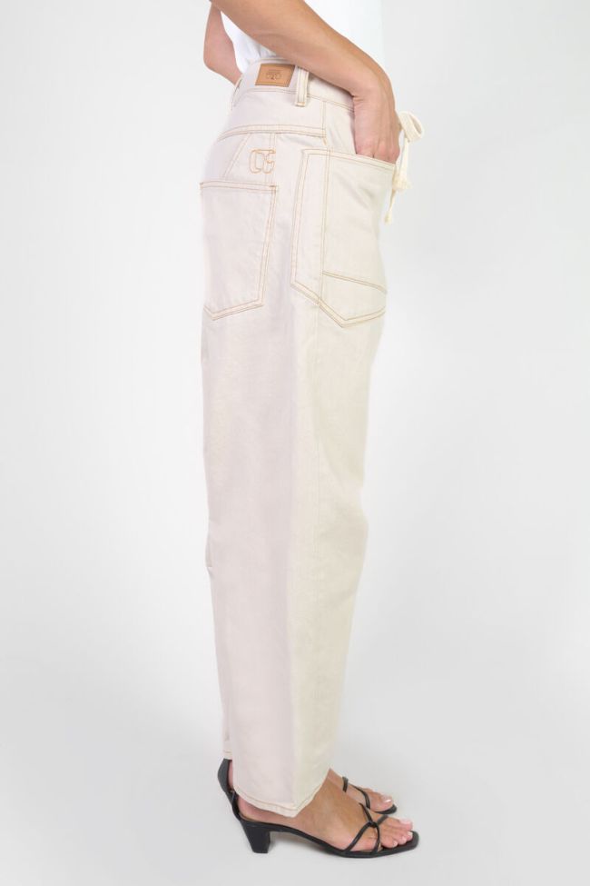 Jeans balloon Madie high-waist ecru