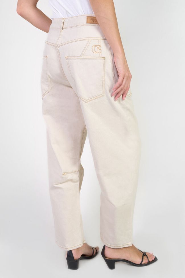 Jeans balloon Madie high-waist ecru