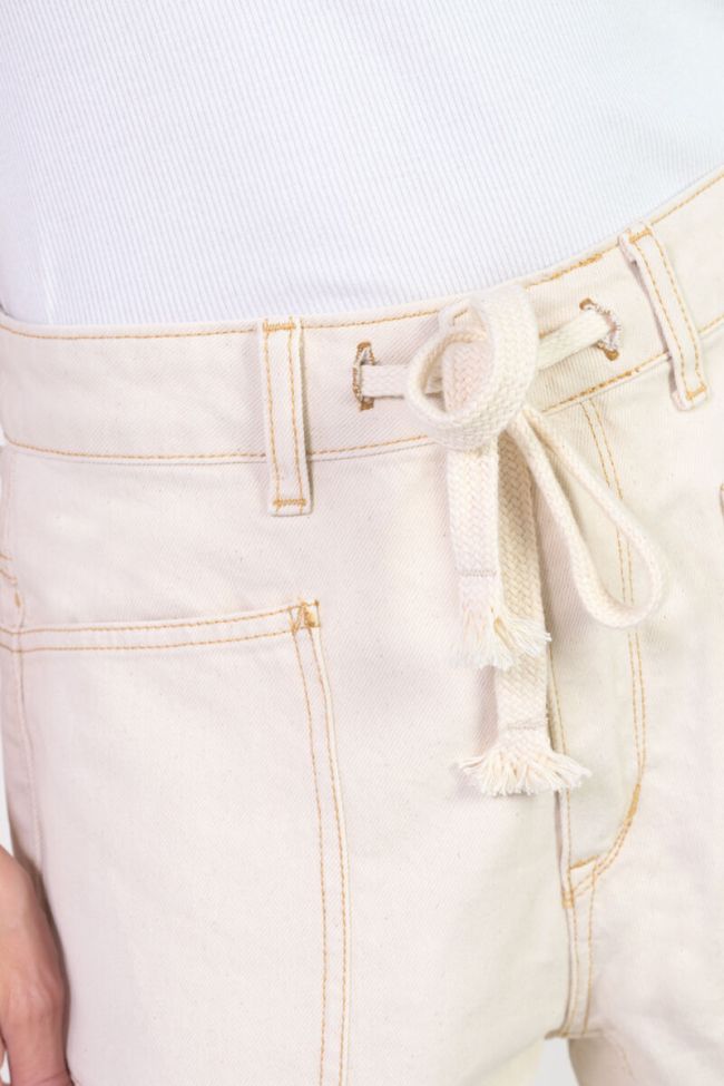 Jeans balloon Madie high-waist ecru