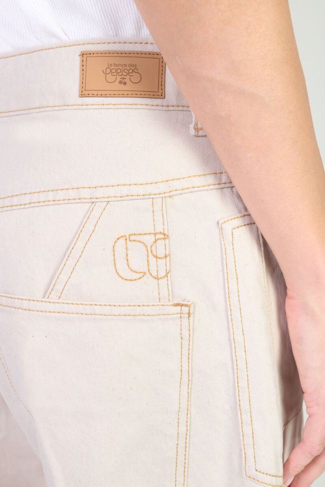 Jeans balloon Madie high-waist ecru