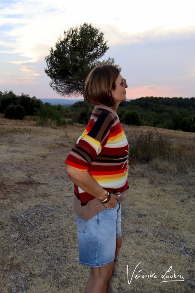 Natalia bermuda shorts in light blue jeans by Véronika Loubry