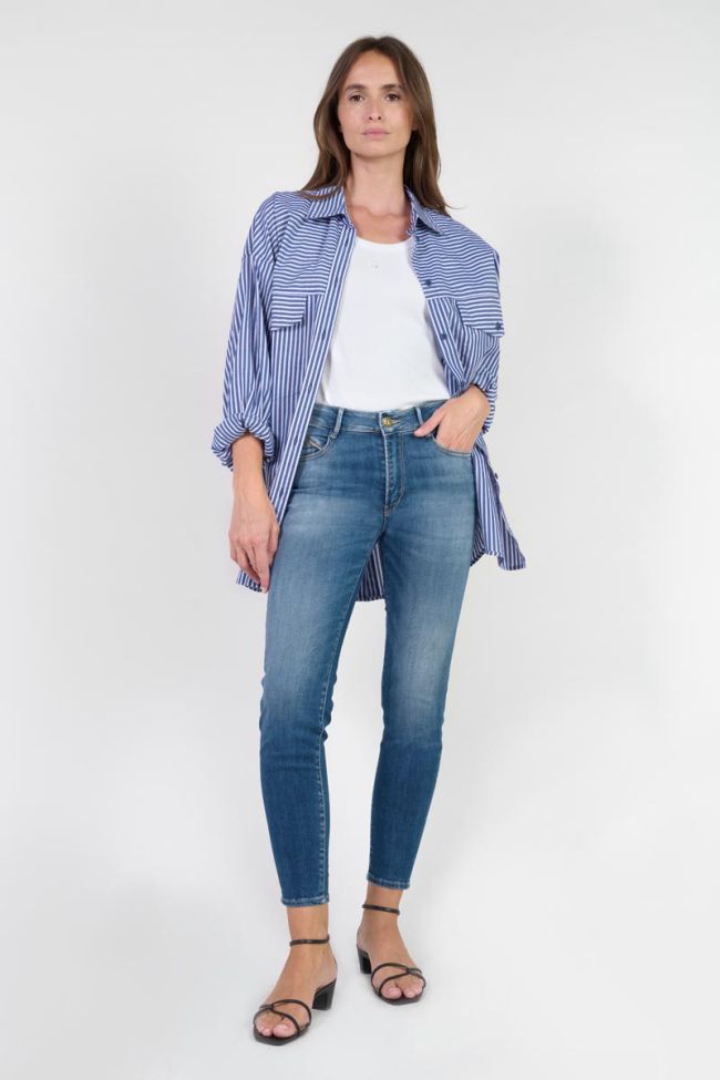 Jeans pulp slim Pefki high waist 7/8th blue N°3