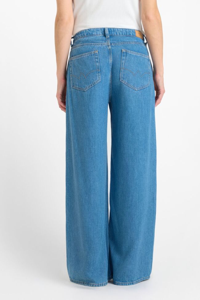 Jeans tencel wide leg Victoria high waist blue