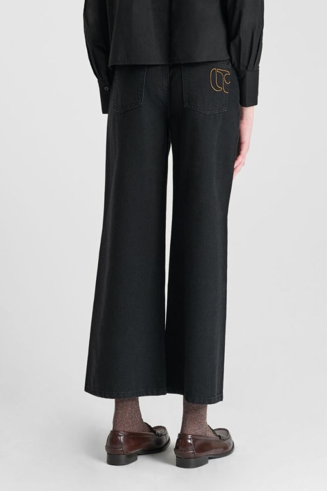 Jeans wide leg Alexgi taille haute noir N°0