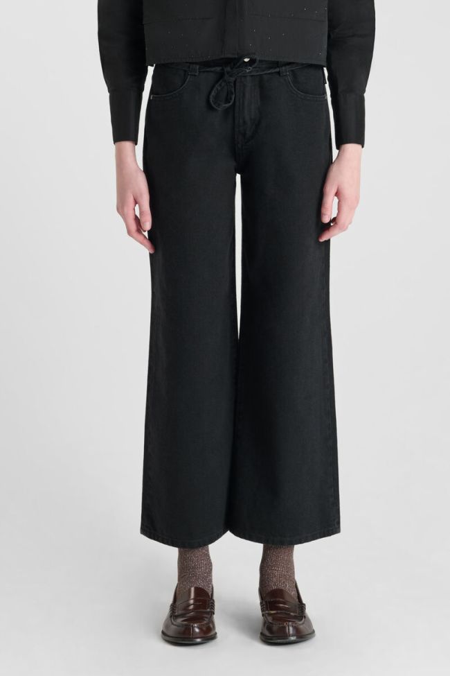 Jeans wide leg Alexgi taille haute noir N°0