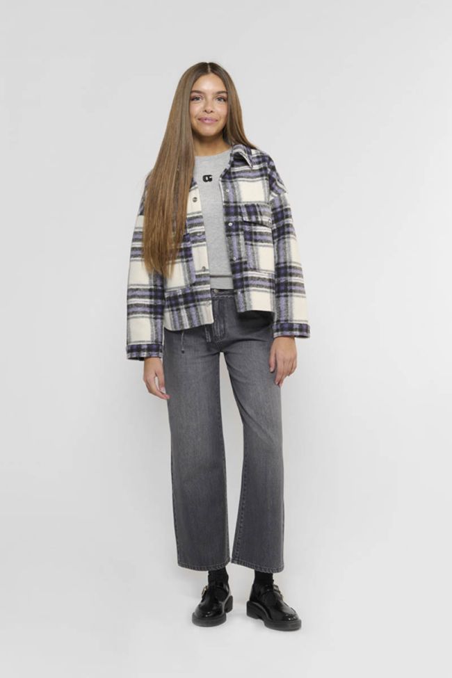 Jeans wide leg Alexgi taille haute gris N°1