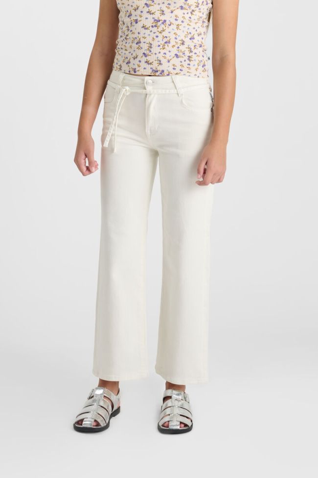 Jeans Alexgi wide leg taille haute blanc