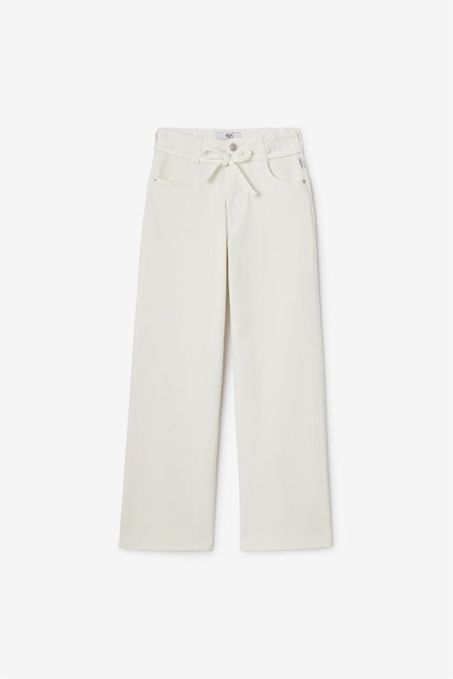 Jeans Alexgi wide leg taille haute blanc