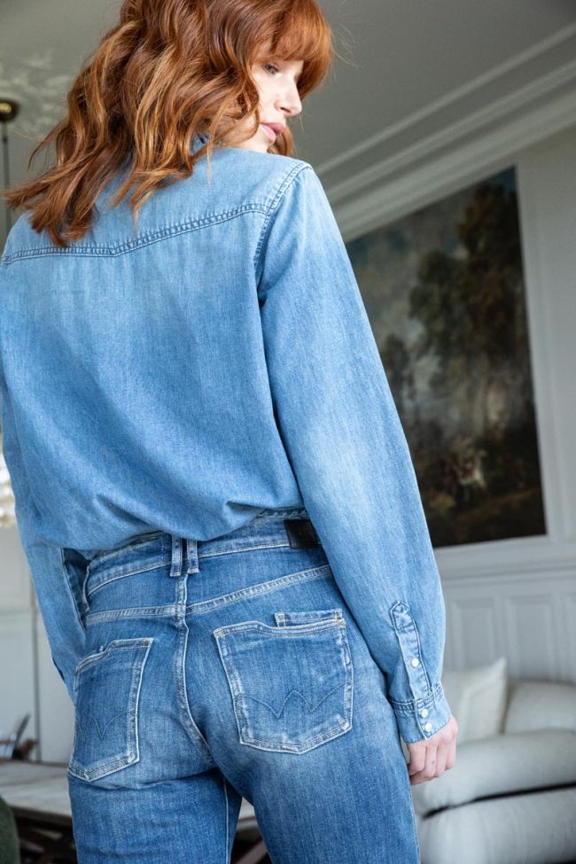 Jeans 400/17 mom Alena taille haute 7/8ème bleu N°3