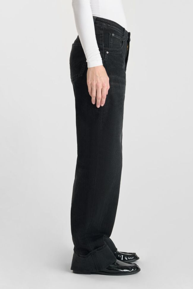 Jeans 400/28 loose Revers taille haute noir N°1