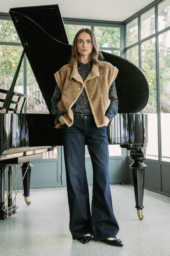 Jeans wide leg Lauryn jab bleu-noir N°1