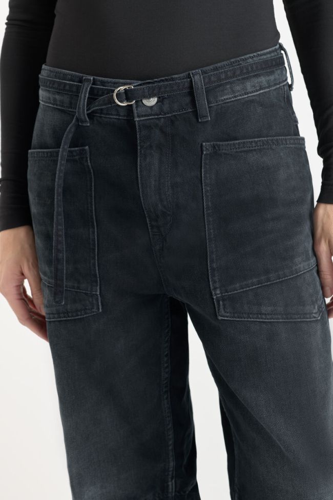 Jeans balloon Madie bleu-noir N°1