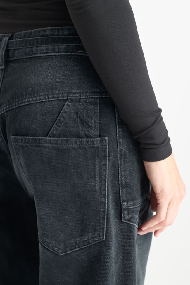 Jeans balloon Madie bleu-noir N°1
