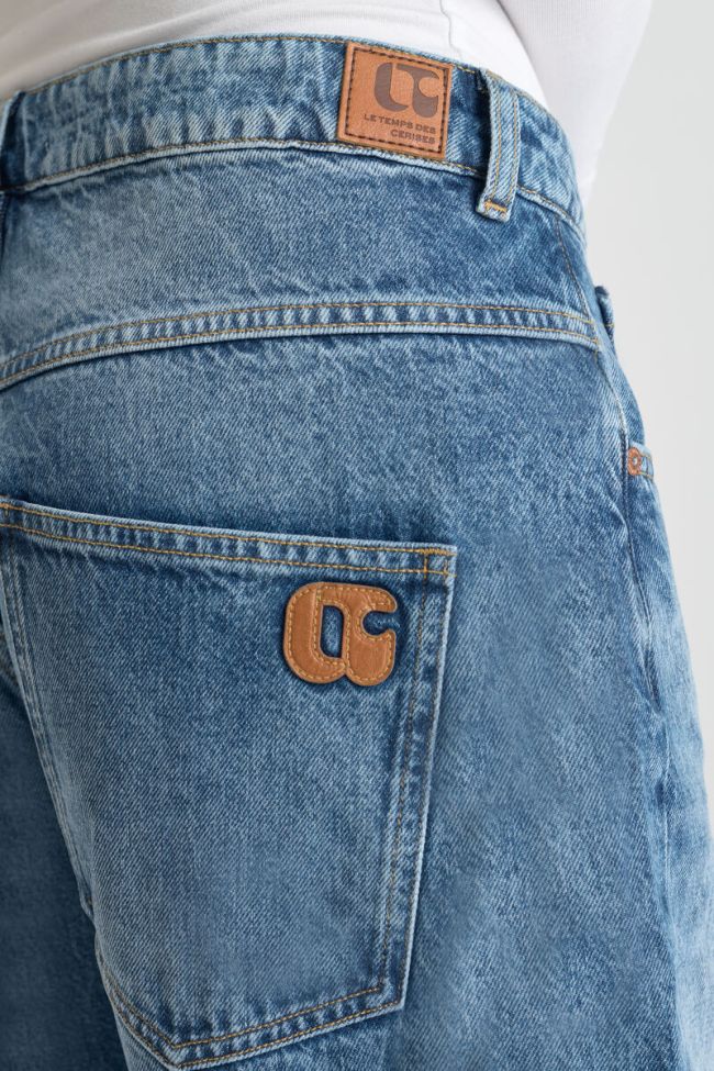 Jeans balloon Madie leder bleu N°4