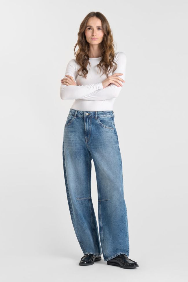 Jeans balloon Madie leder bleu N°4