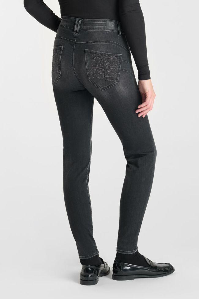 Jeans pulp slim Ole taille haute 7/8ème noir N°1