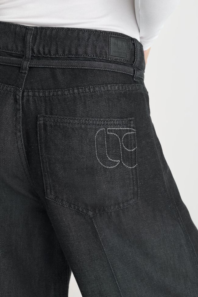 Jeans wide leg Scotty high waist tencel black