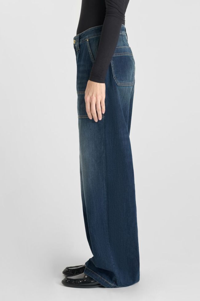 Jeans wide leg Woldy taille haute bleu N°3