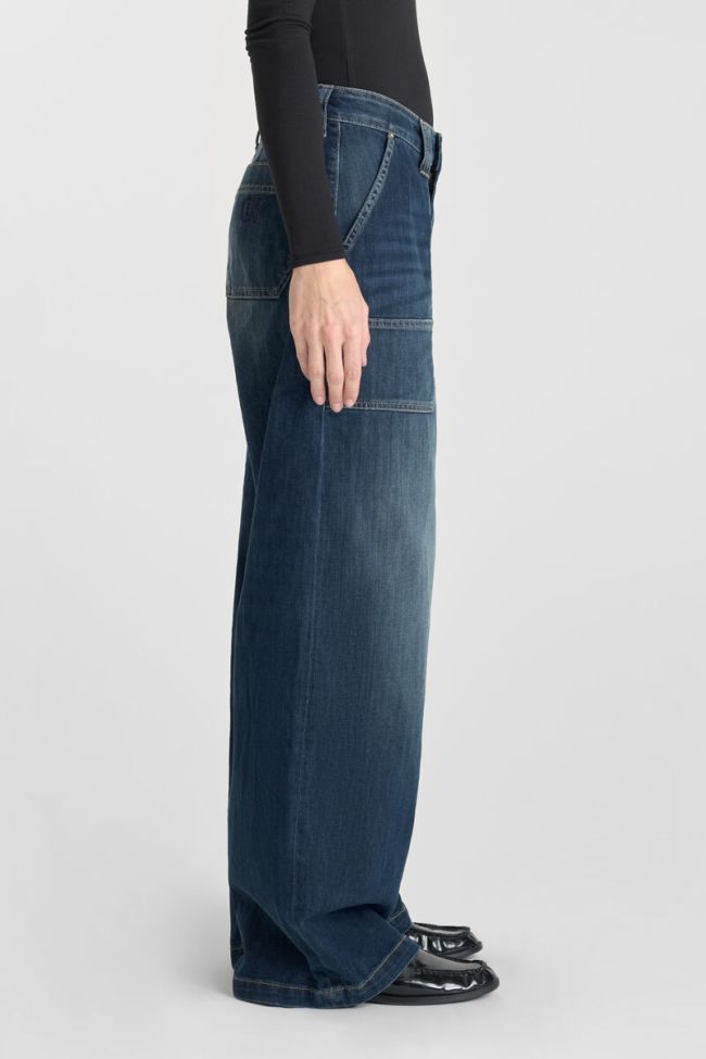 Jeans wide leg Woldy taille haute bleu N°3