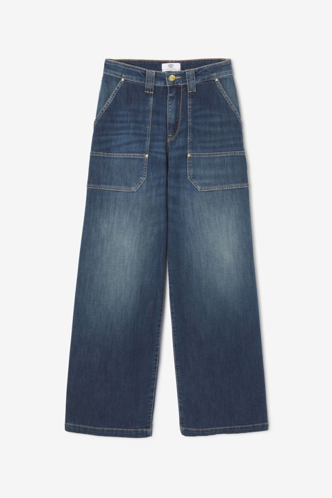 Jeans wide leg Woldy taille haute bleu N°3
