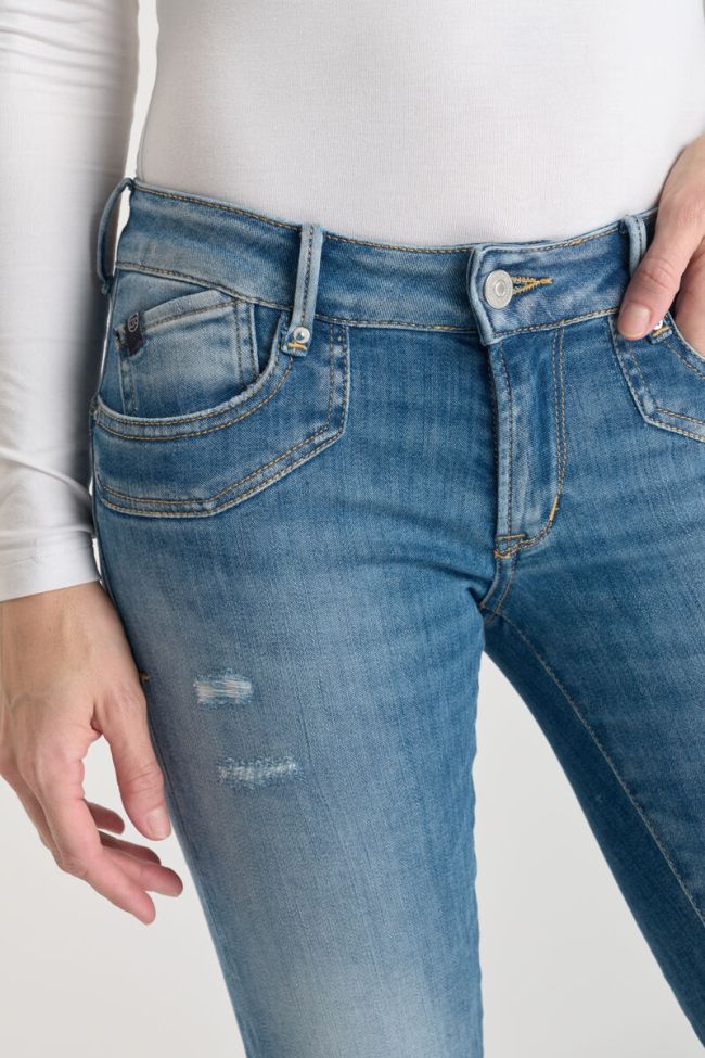 Jeans pulp slim Yulo 7/8ème destroy bleu N°3