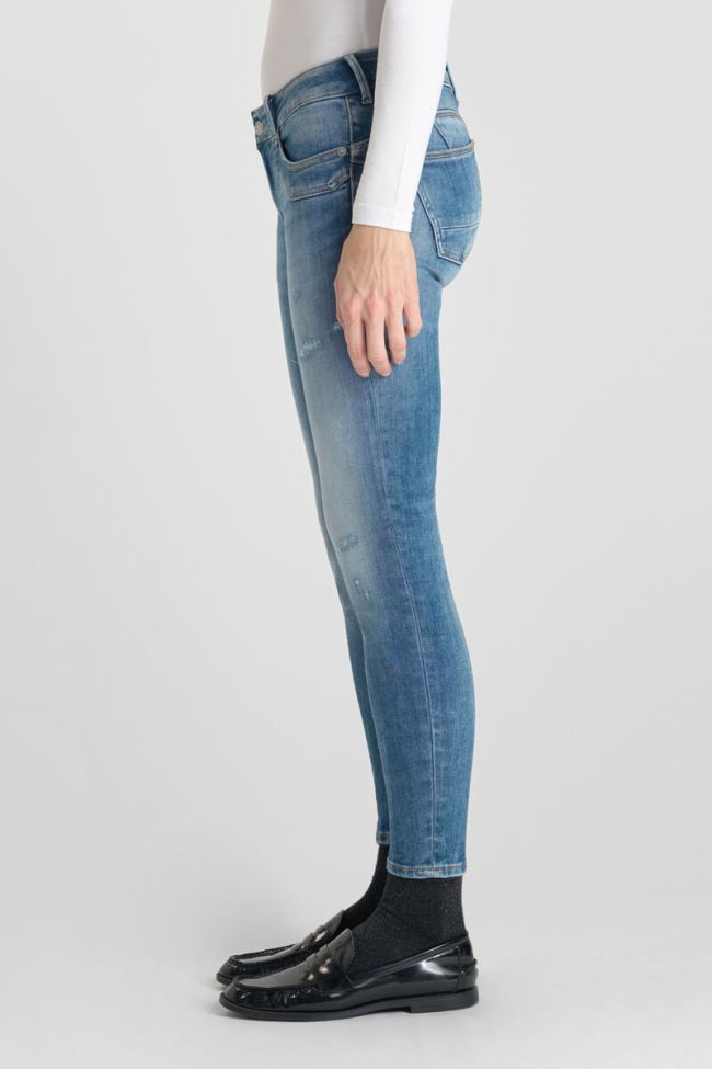 Jeans pulp slim Yulo 7/8ème destroy bleu N°3