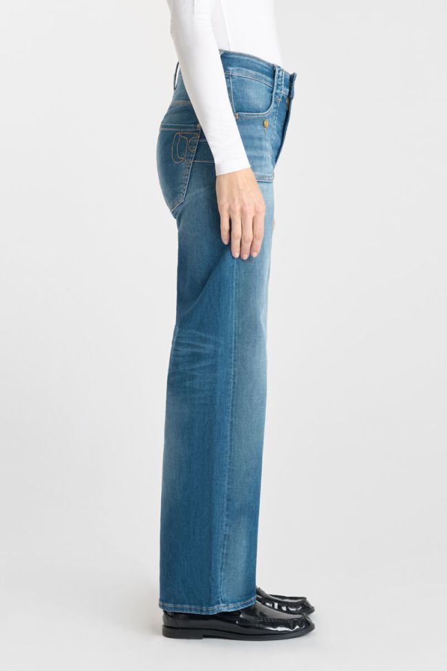 Jeans pulp wide leg Zim taille haute 7/8ème bleu N°3