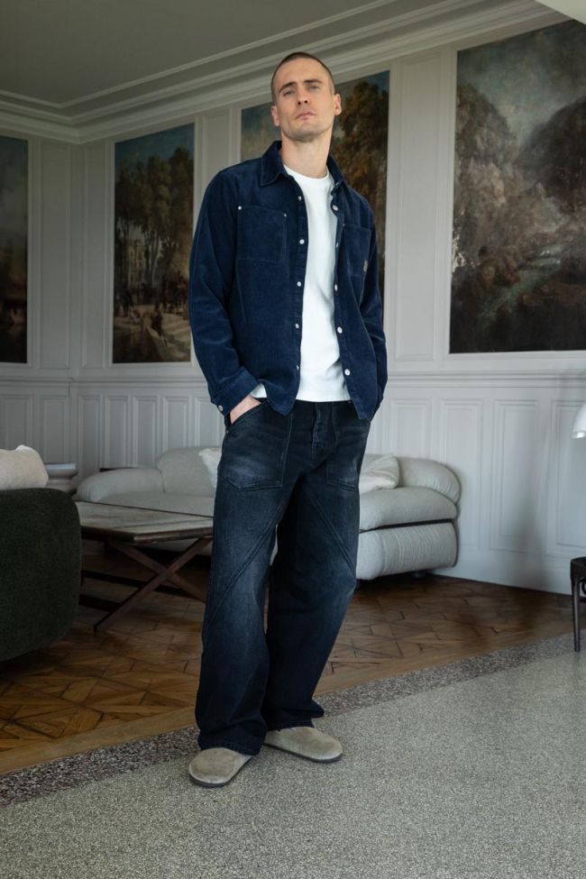 Jeans extra loose Ludolf bleu-noir N°1