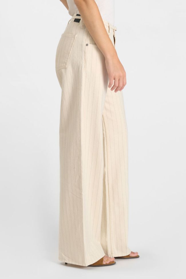 Jeans wide leg Lauryn Jab beige striped