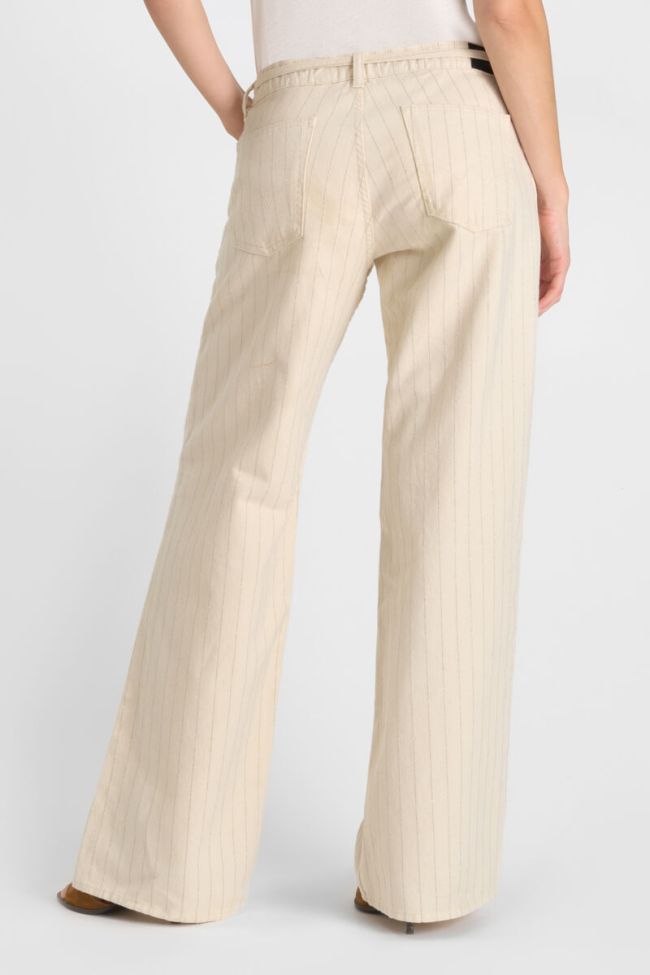 Jeans wide leg Lauryn Jab beige striped
