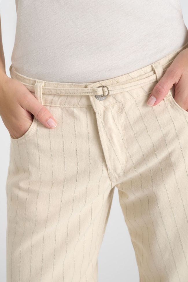 Jeans wide leg Lauryn Jab beige striped