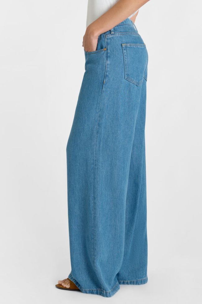 Jeans wide leg Zazou tencel bleu