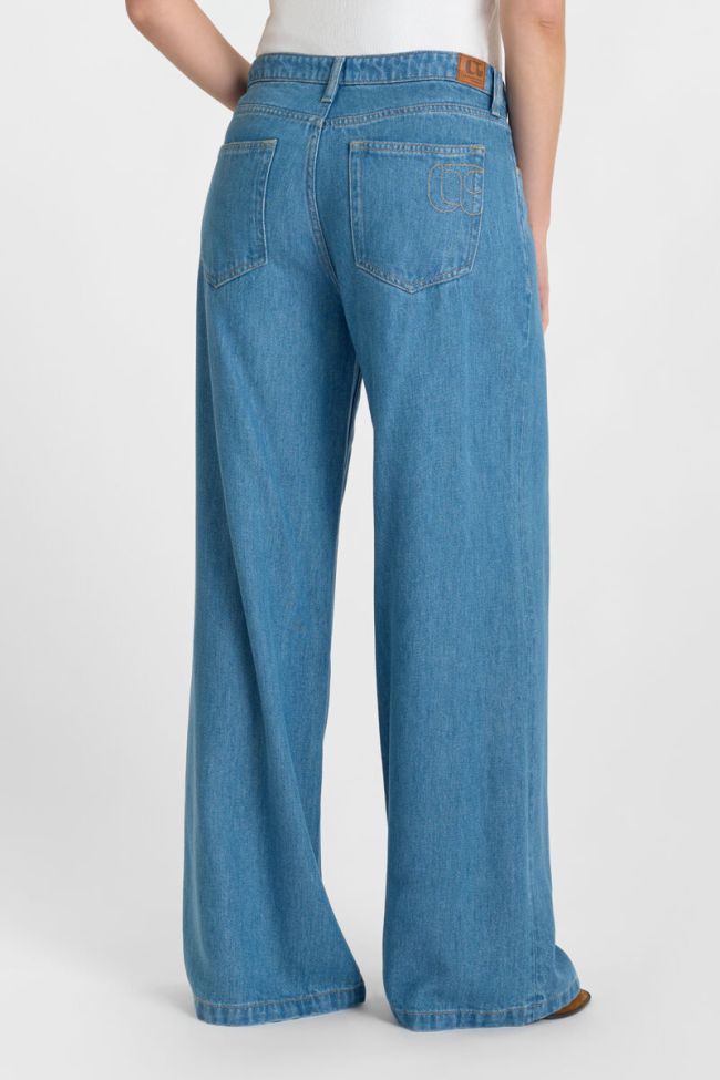Jeans wide leg Zazou tencel bleu