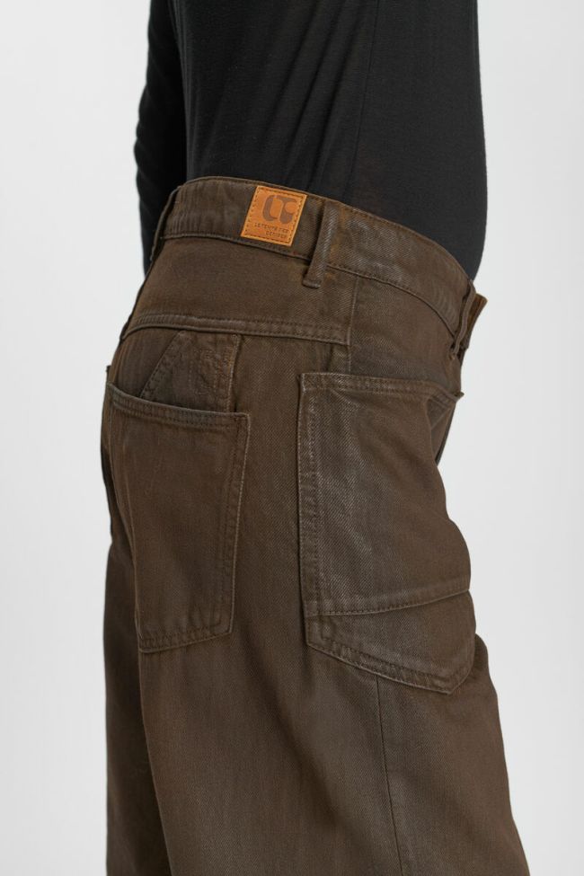 Jeans balloon Madie coated brown